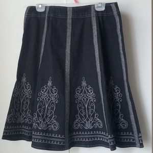 Black Denim Skirt